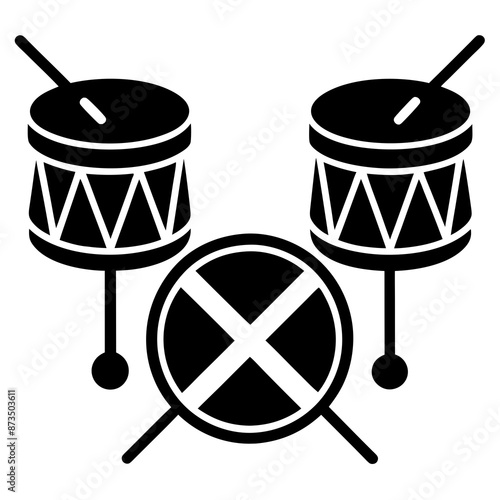 drum set isolated on white