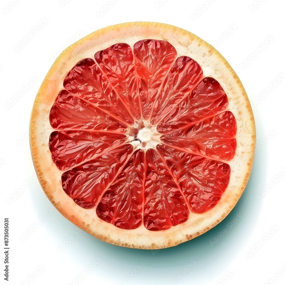 Sliced citrus fruit close up photography isolated on white background Sliced citrus fruit close up photography isolated on white background