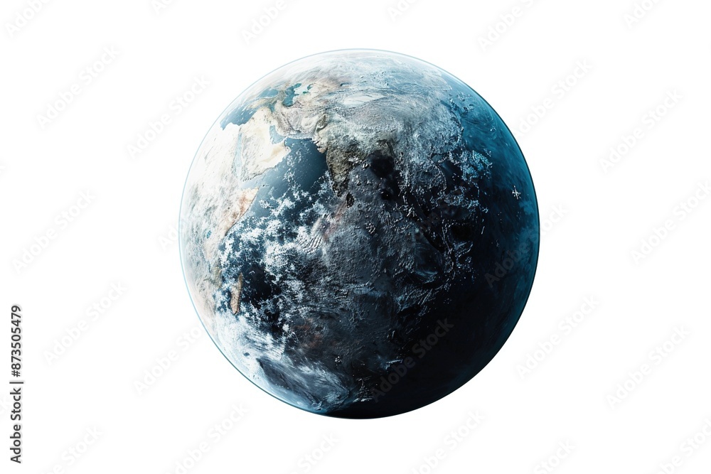 Alien World Exoplanet Art with Solid Background Alien World Exoplanet Art with Solid Background