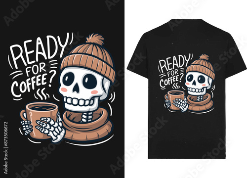 Ready for coffee vintage t shirt design