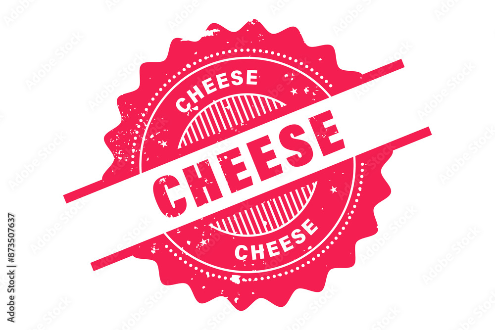 Obraz premium Cheese stamp sign seal vector, CHEESE stamp, png background, Transparent background