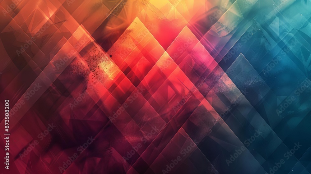 Dynamic Abstract Art with Red and Orange Diagonal Lines