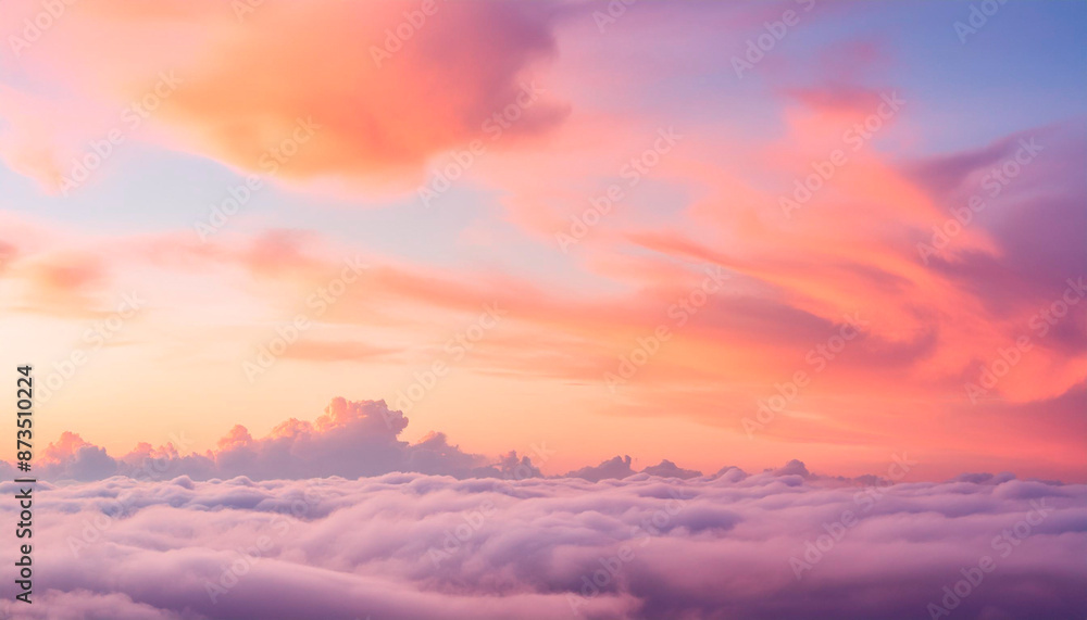 Beautiful aerial view of cloudscape at sunset time. Nature background Beautiful aerial view of cloudscape at sunset time. Nature background