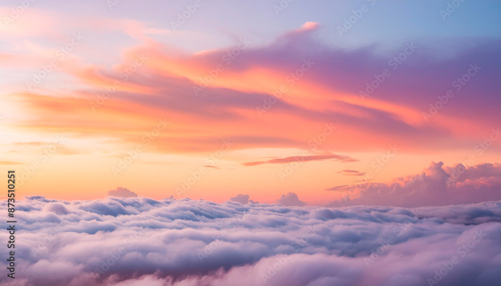 Beautiful aerial view of cloudscape at sunset time. Nature background Beautiful aerial view of cloudscape at sunset time. Nature background
