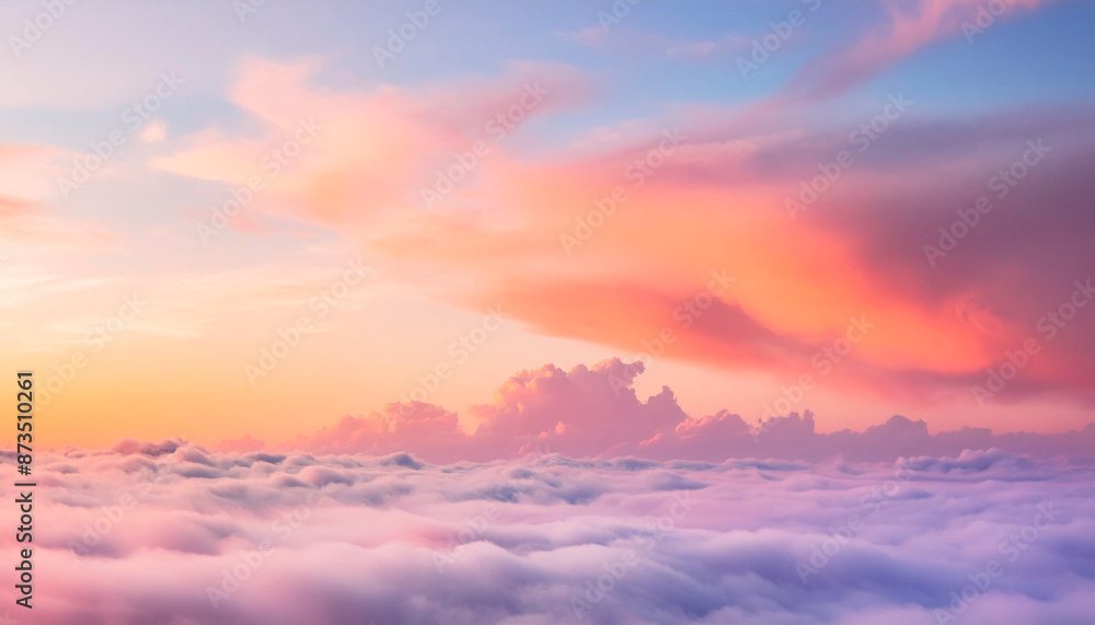 Beautiful aerial view of cloudscape at sunset time. Nature background Beautiful aerial view of cloudscape at sunset time. Nature background