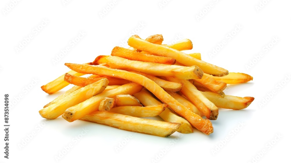 French fries isolated on a white background French fries isolated on a white background
