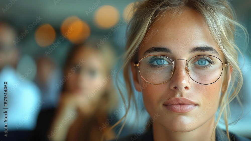 Close-up Portrait of a Woman with Glasses