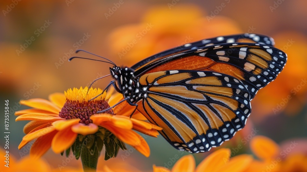 Monarch Butterfly on a Flower Monarch Butterfly on a Flower