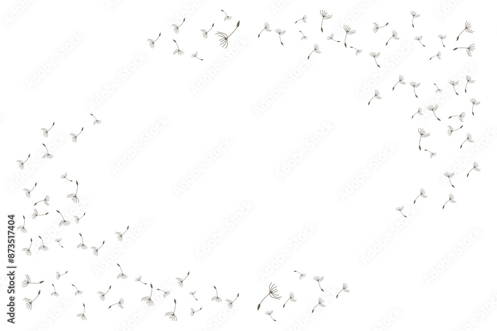 Dandelion Logo, Vector Plant Dandelion flower, Design Icon Template