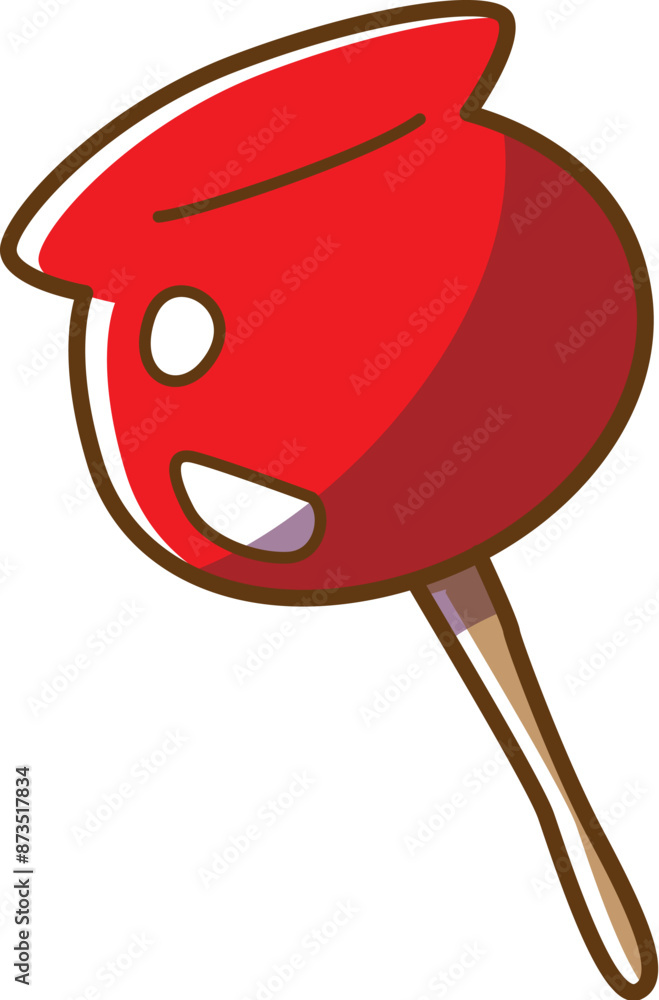 りんご飴　手描き