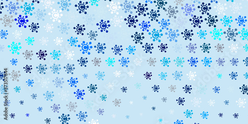 Light Pink, Blue vector texture with disease symbols.