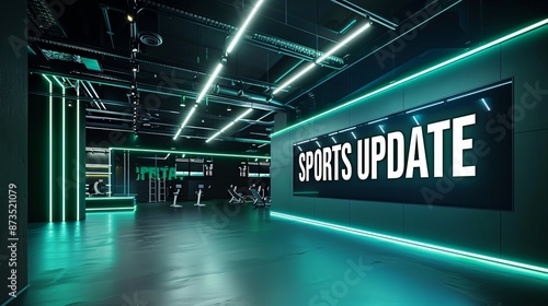 Sports Update Studio with Neon Lights
