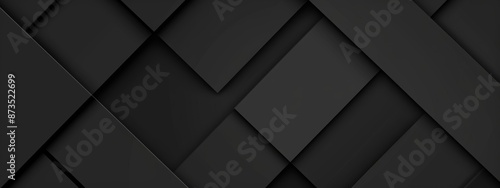 Modern black background with minimalist pattern for design, banner template