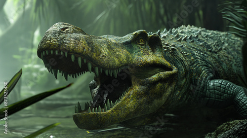 Sarcosuchus distant relative of crocodile