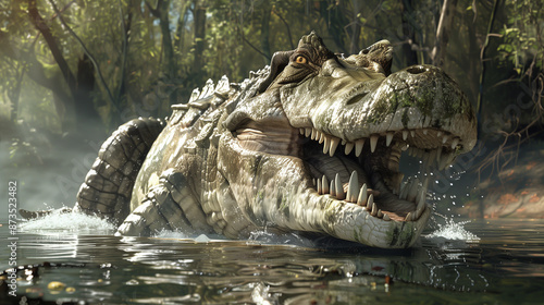 Sarcosuchus distant relative of crocodile