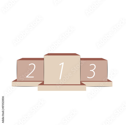Vector illustration for award winners. Pedestal or platform for honoring prize winners