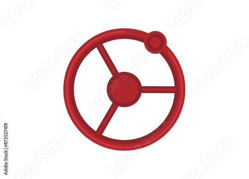 Free Download Handle wheel. Simple flat illustration. - GFXLoad