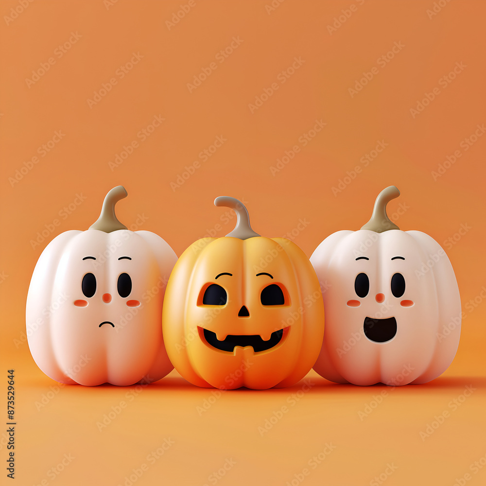 halloween pumpkin on orange background halloween pumpkin on orange background