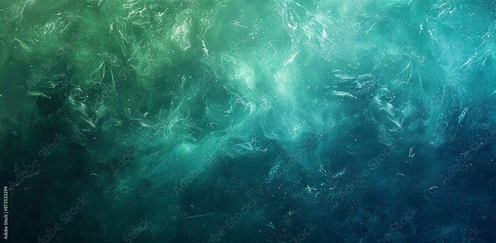 Fototapeta premium Teal Green and Blue Grainy Color Gradient Background