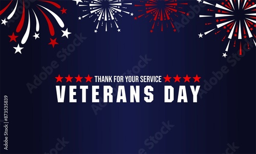 Happy Veterans Day United States of America background vector illustration , Honoring all who served photo