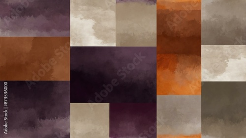 abstract color palette wallpaper with plum burnt orang background
