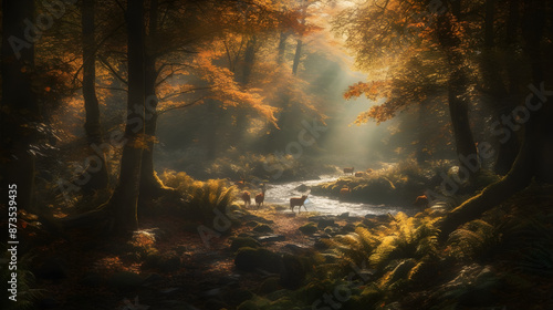 forest in the morning