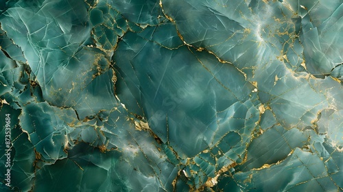 Emerald green marble texture. Abstract background with veins. Natural stone pattern. 