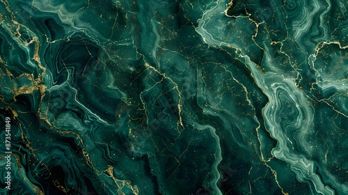 Emerald green marble texture. Abstract background with veins. Natural stone pattern. 
