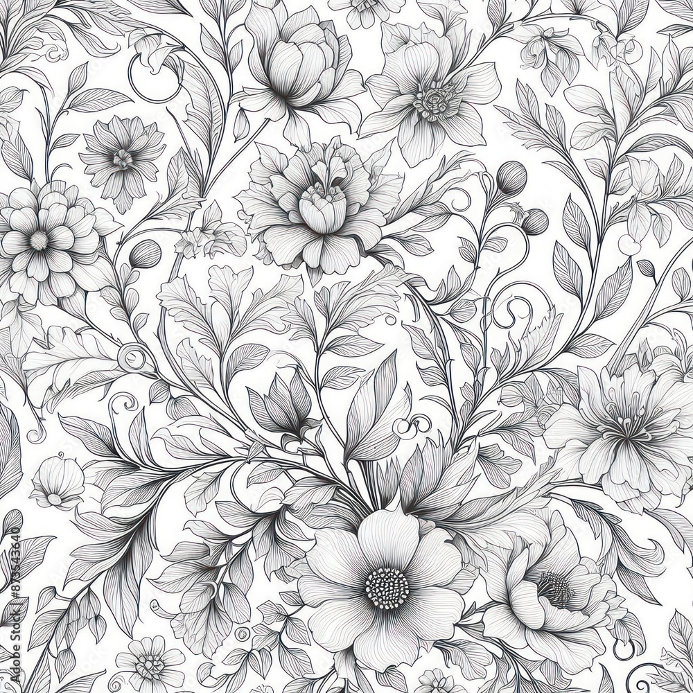 Drawing flower pattern Drawing flower pattern