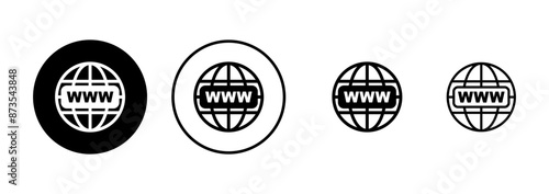 Web icon vector isolated on white background. Website vector icon. Internet world vector