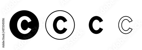 Copyright icon vector isolated on white background. copyright symbols
