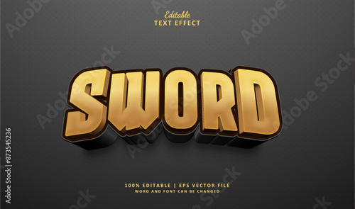 Sword Gold Editable Text Effect Style Luxury Esport Gaming