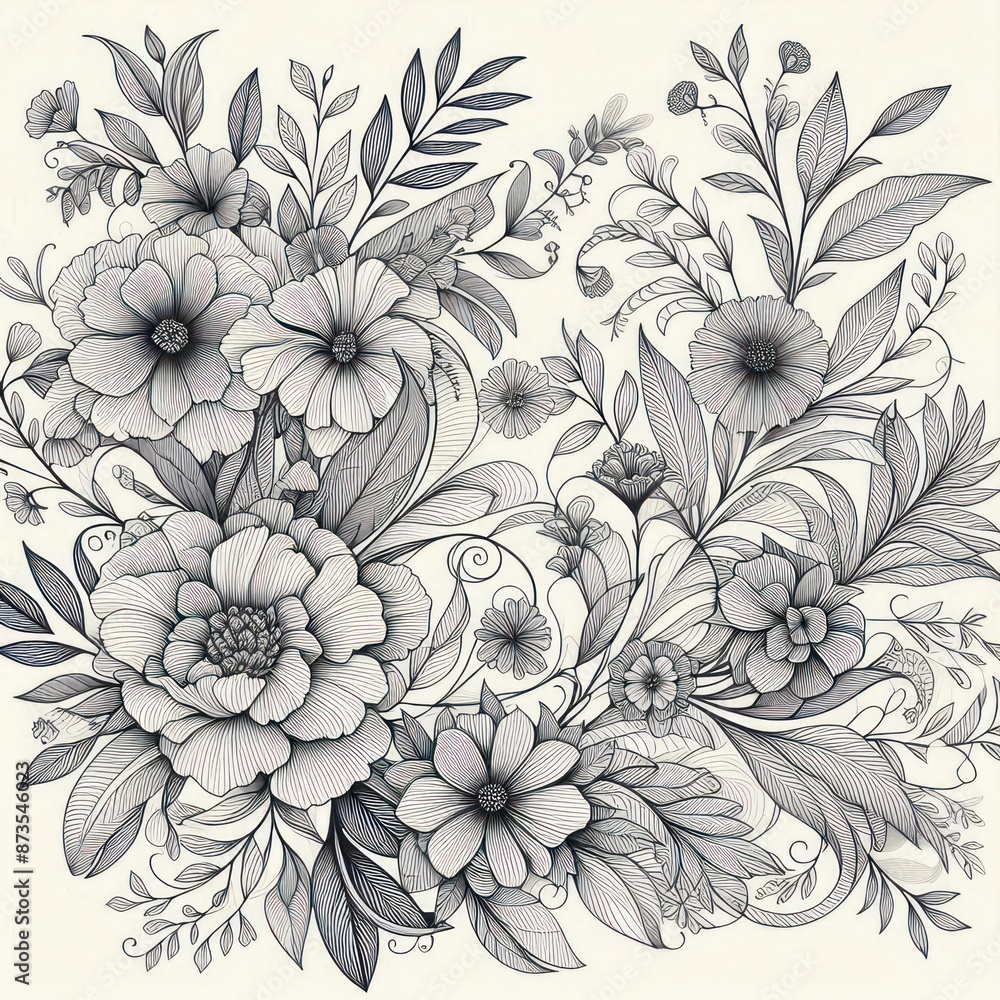 Drawing flower pattern Drawing flower pattern