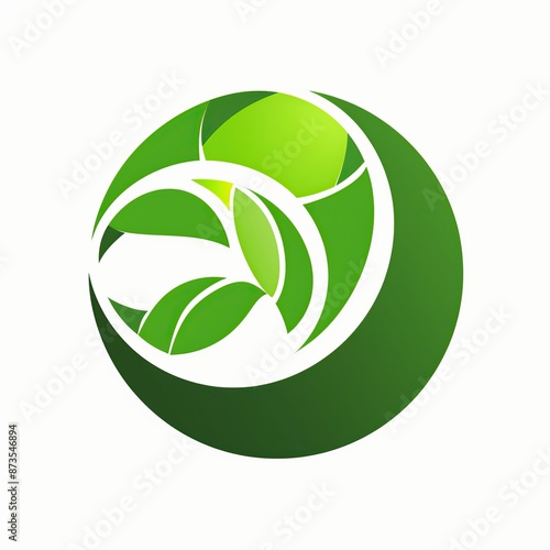 Wallpaper Mural A stylized logo on a white background of an eco football company. Only two colors. Torontodigital.ca