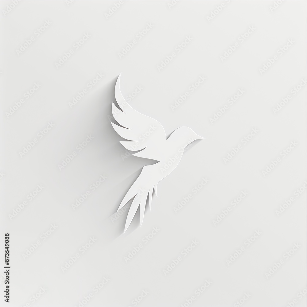 an iOS negative space mark logo that represents hope and guidance, simple minimal, white background an iOS negative space mark logo that represents hope and guidance, simple minimal, white background