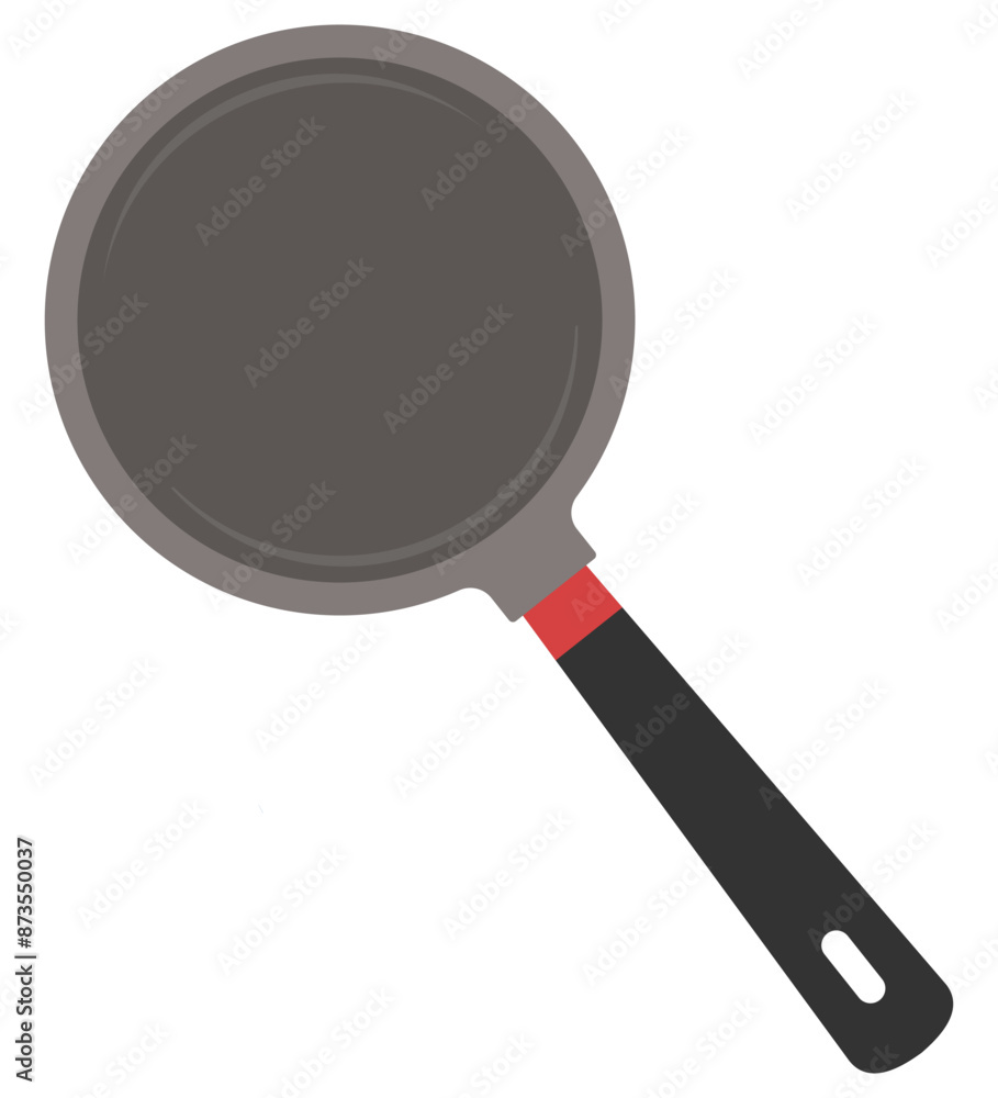 Frying pan flat vector illustration isolated on white background. Frying pan flat vector illustration isolated on white background.