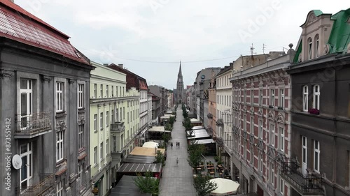 katowice church modern city aerial cityskape photo