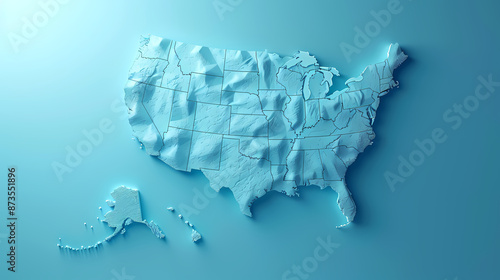 United States 3D vector illustration