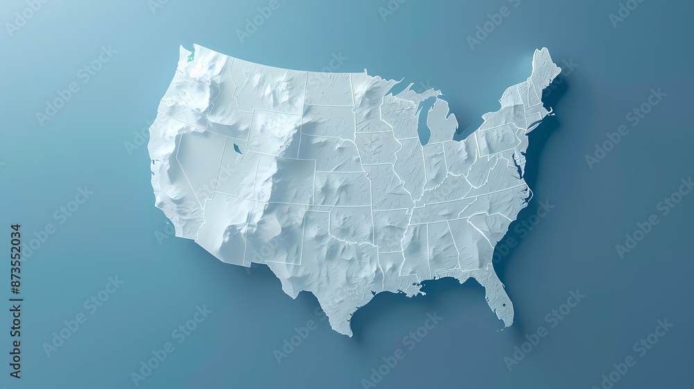 United States 3D vector illustration United States 3D vector illustration