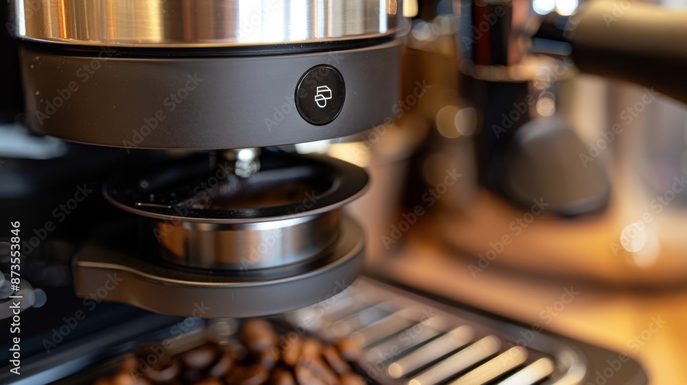 A closeup of the Bluetooth button on a smart coffee scale is depicted in the last photo highlighting its wireless connectivity to smart devices for tracking and recording coffee brewing A closeup of the Bluetooth button on a smart coffee scale is depicted in the last photo highlighting its wireless connectivity to smart devices for tracking and recording coffee brewing