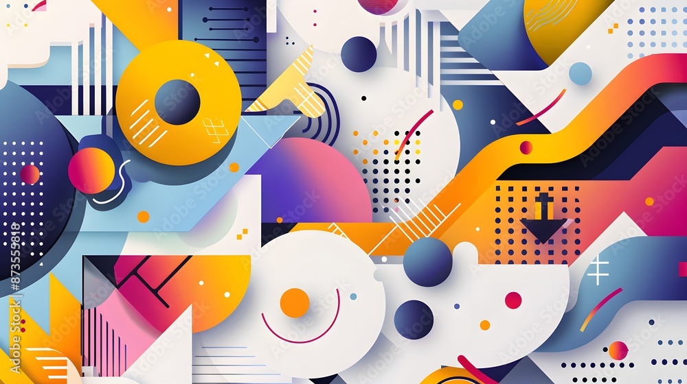 Obraz premium colorful 3d geometric background