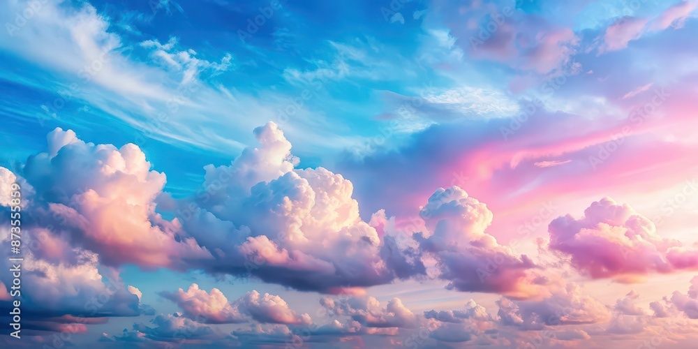 Sky background with pink and blue clouds, sky, background, pink clouds, blue clouds, fluffy, vibrant, peaceful, serene Sky background with pink and blue clouds, sky, background, pink clouds, blue clouds, fluffy, vibrant, peaceful, serene