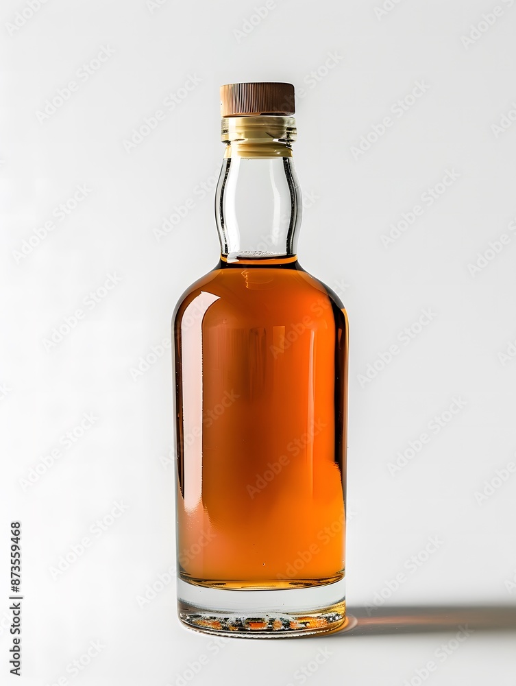 Classic Whiskey Bottle on White Background Classic Whiskey Bottle on White Background