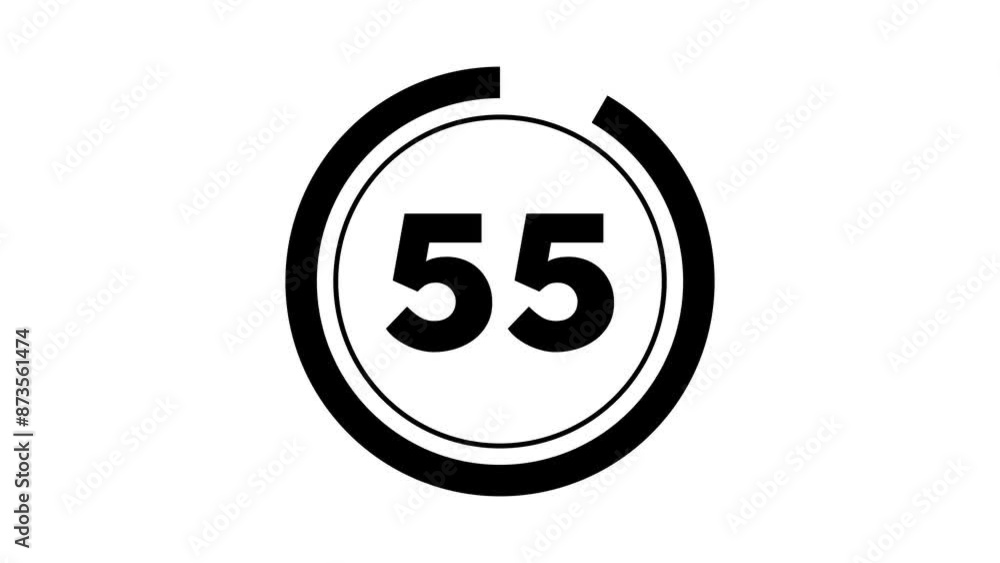 Double Circle 60 Seconds (1 Minute) Minimalist Countdown Timer. Black on White Background. Thick Numbers and Animated Circle Shaped Indicator. 4K Motion Graphic Countdown. Double Circle 60 Seconds (1 Minute) Minimalist Countdown Timer. Black on White Background. Thick Numbers and Animated Circle Shaped Indicator. 4K Motion Graphic Countdown.