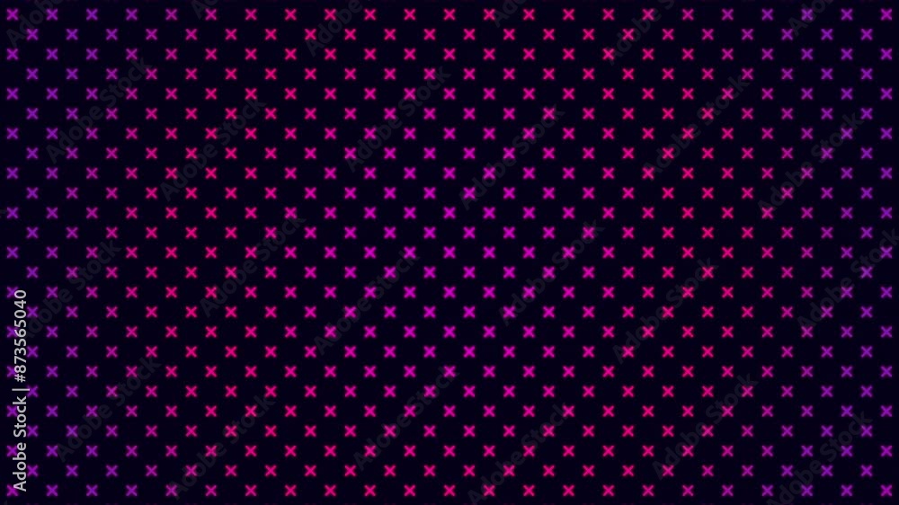 回転するネオン十字パターンループ背景(ピンク) 回転するネオン十字パターンループ背景(ピンク)