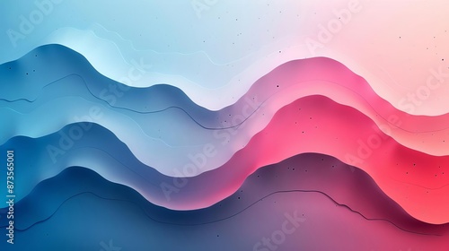 Abstract Waves in Vibrant Pink and Blue photo