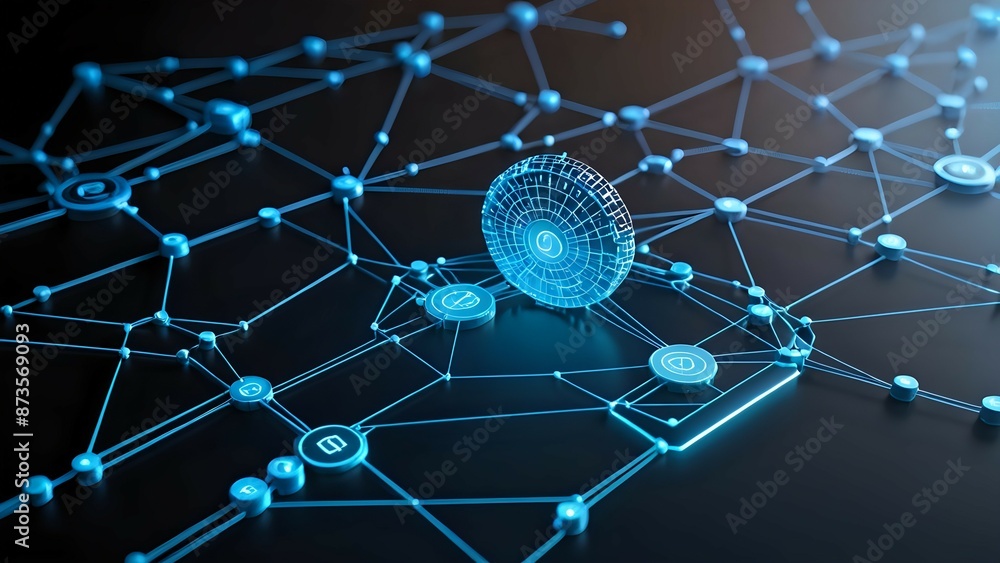 Obraz premium network concept,technology background with code,communication technology,background with glowing stars,brain