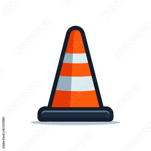 traffic cone safety driving vector illustration template design