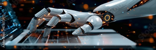Robotic Hand Typing on a Laptop Keyboard