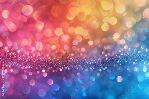 Pink And Blue Glitter Background With Bokeh Lights